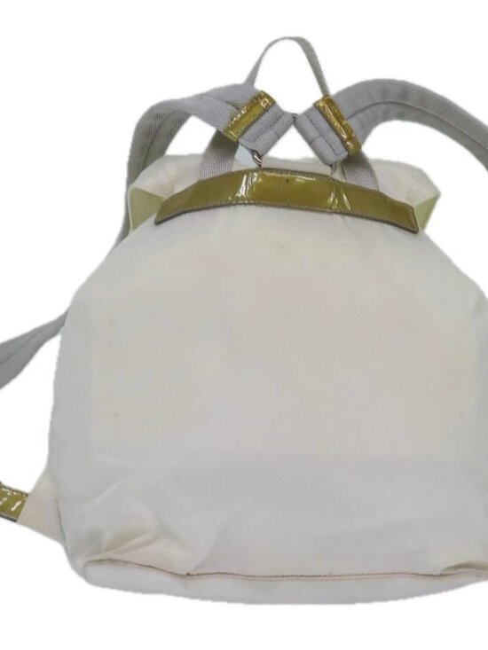 PRADA Backpack Nylon White Silver main image 14